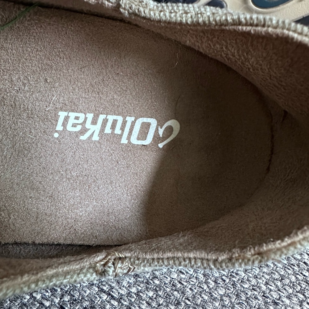 *NEW OluKai Gray Canvas Slip-On Loafers - Picture 6 of 7